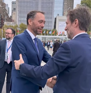 Ferit Hoxha bei der UN-Vollversammlung in New York