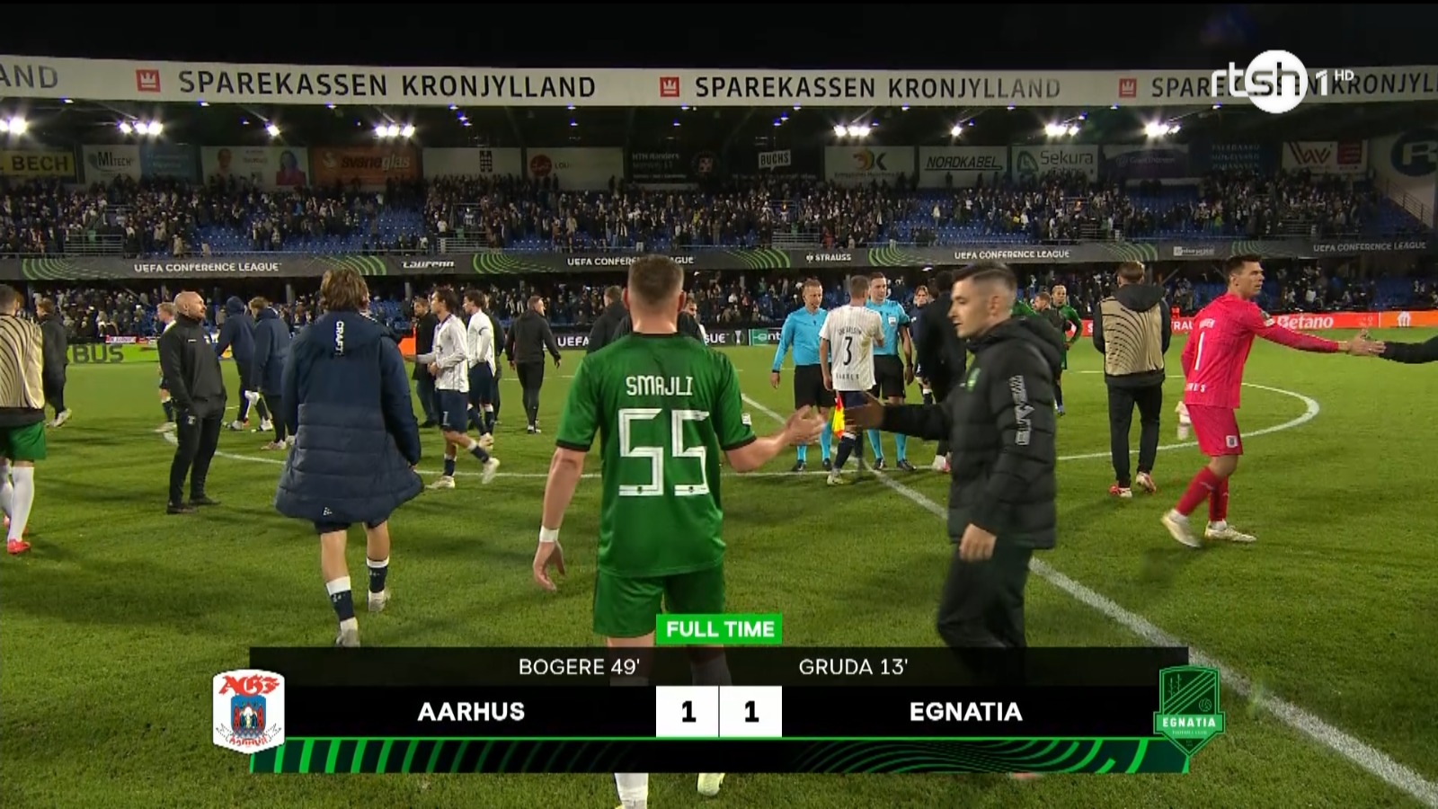 Aarhus FC – Egnatia auf RTSH / Bogere antwortet Gruda, der Sieg in der UECL muss noch warten