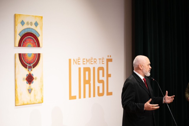 Rexhep Selimi, former member of KLA opens the exhibition “In the name of freedom”