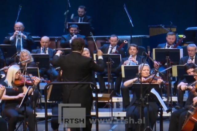 Albanian Radio Television Symphony Orchestra, concert with the sounds of composer Sergei Rachmaninoff and Antonin Leopold Dvorak