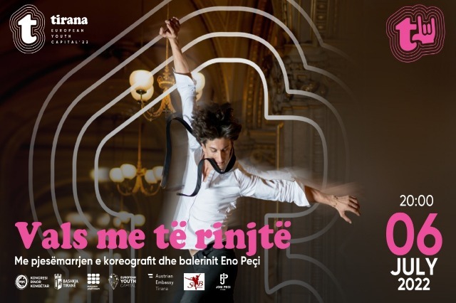 “Waltz with young people”, dancer Eno Peçi performance at “Skënderbej” Square on July 6