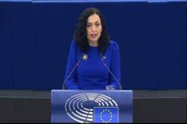 Vjosa Osmani delivers speech to EP: The time has come for Kosovo to take significant steps towards the EU