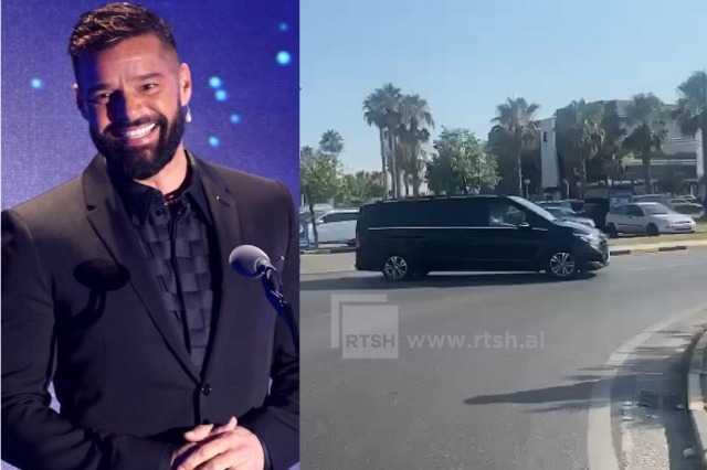 Ricky Martin arrives in Tirana