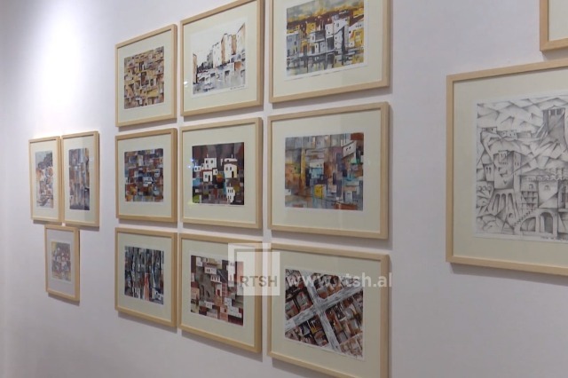 The exhibition of 6 architects, the works display iconic places of Albania