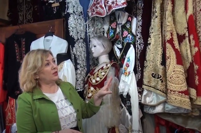 The heritage of Albanian folk dress, embroiderer from Kruja keeps alive the costume culture