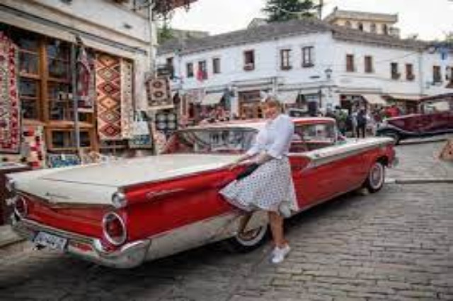 RETRO collection of vintage vehicles displayed in Pogradeci