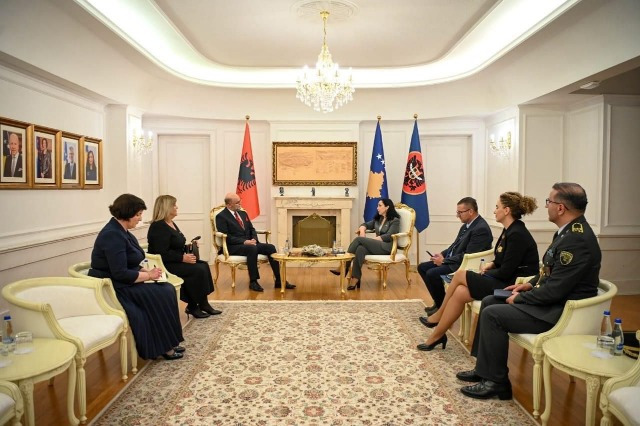 Ambassador Petrit Malaj hands over credentials to the President of Kosovo, Vjosa Osmani