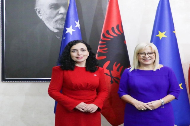 Nikolla receives in a meeting Kosovo President Osmani: Kosovo, Albania’s national priority