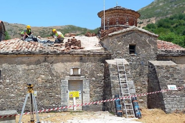 The church of “Saint Mary” in Finiq is being restored