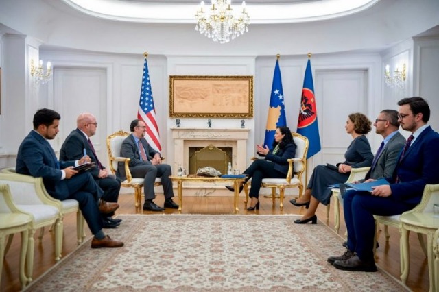 Kosovan President, Vjosa Osmani Meets U.S. Envoy for the Western Balkans