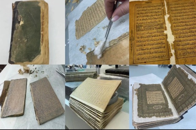 The 100-year-old Qu’ran is restored