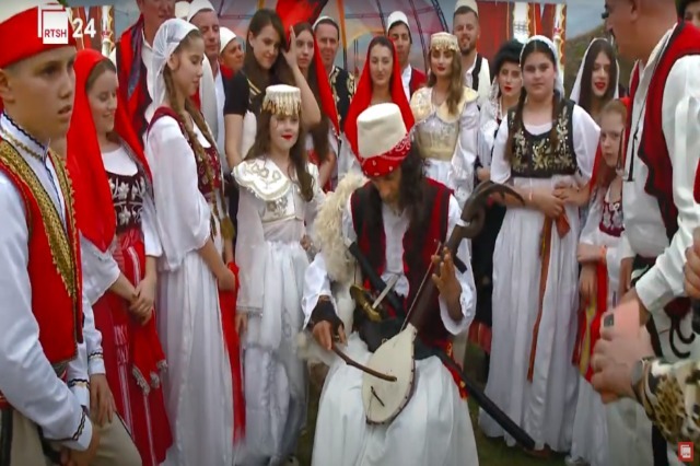 The second evening in Gjirokastër National Folk Fest, folk groups of Lezha, Vlora and the Albanians of Montenegro on stage