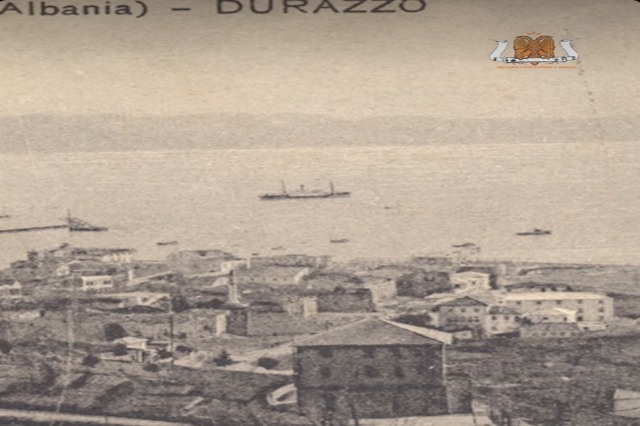 Hafiz Ali Podgorica Raises the Albanian National Flag in Durrës on November 26, 1912
