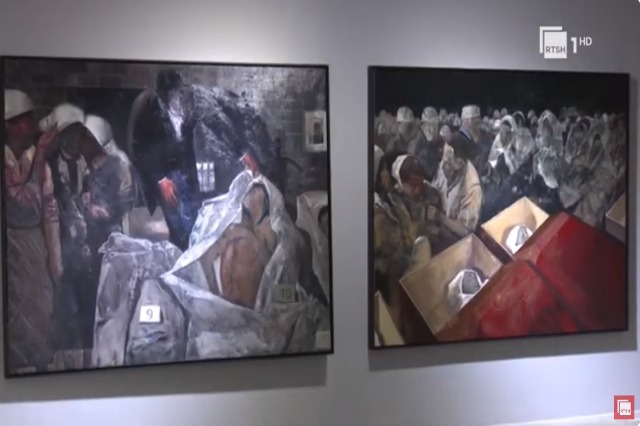 Kosova’s war of 1999 through paintings, Gazmend Leka recalls on canvas the experiences of the massacres of Serbia