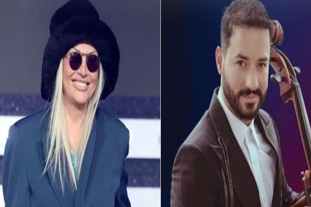 Iljard Shaba singing a duet with the great Anna Oxa in Sanremo Festival