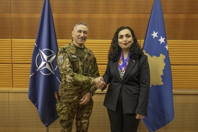 Security Cooperation: KFOR Commander Meets with President Osmani