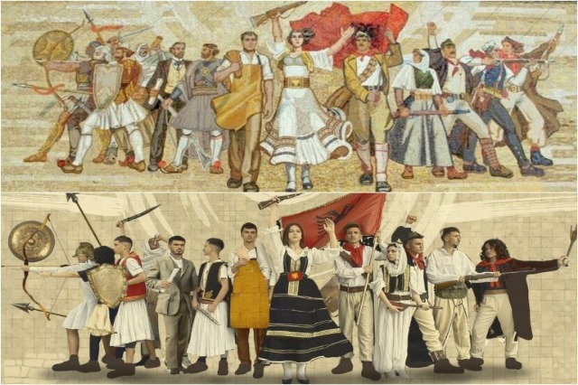 Manastirliu: Students Recreate Mosaic “Albania” at the National History Museum