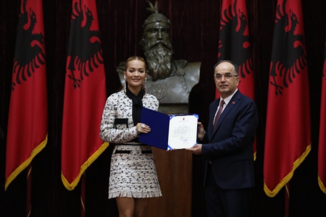 Rita Ora is honored with the title “Naim Frashëri”/ Begaj: Her voice has enriched the fund of world music