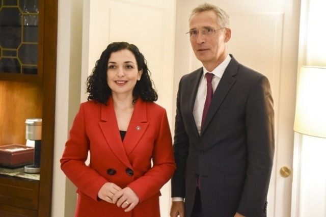 President Osmani meets with the head of NATO in Brussles