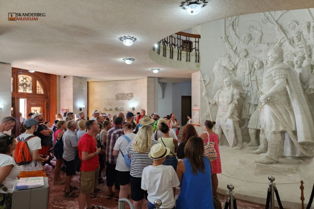 High numbers of tourists at George Kastrioti Skanderbeg Museum in Kruja