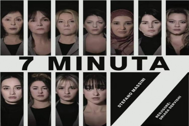 Eleven actors come together for the theatrical performance “7 Minutes”