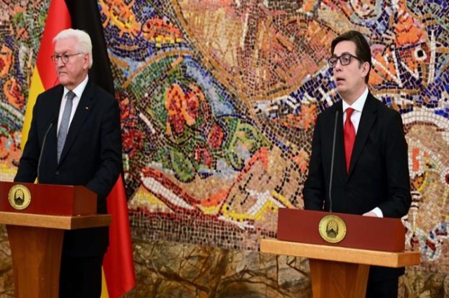 German President in North Macedonia: This is not the time for formulas with nationalistic colors