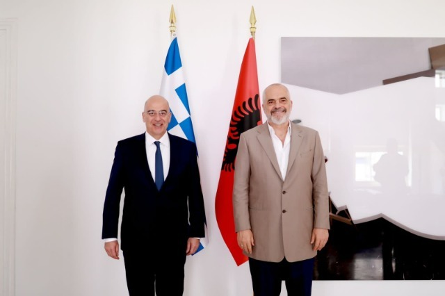 Pm Rama meets Greece’s foreign minister Dendias, discussions focused on bilateral relations