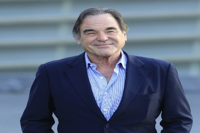 Legendary Hollywood director Oliver Stone in Tirana