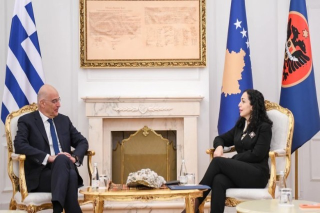 Dendias meets Osmani: The implementation plan of the agreement with Serbia must be in accordance with the Constitution