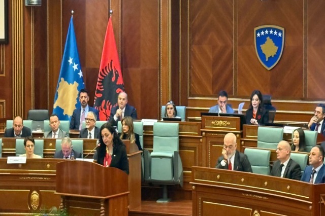 President Osmani: Assemblies of Albania and Kosova Are Temples of Democracy; EU Will Be More Complete with Our Two Countries