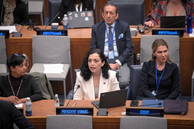 President Vjosa Osmani, at the invitation of the United States, participated in the high-level meeting dedicated to the agenda for Women, Peace and Security (WPS)