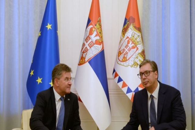 Kosova-Serbia dialogue/ Lajcak is meeting on Monday in Belgrade with the President of Serbia, Aleksandar Vucic