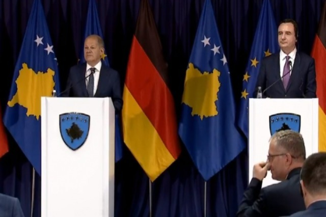 German Chancellor Olaf Scholz on official visit to Kosovo