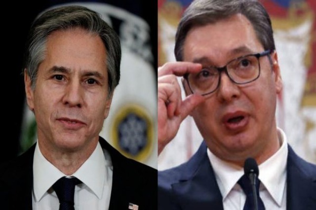 US Secretary of State Blinken writes to Vucic /  I request mutual recognition of Kosovo and Serbia