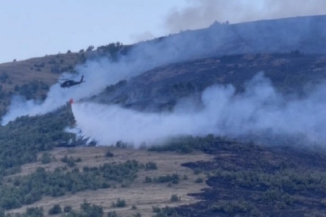 KFOR Assists in Firefighting Efforts in Albania and Kosova