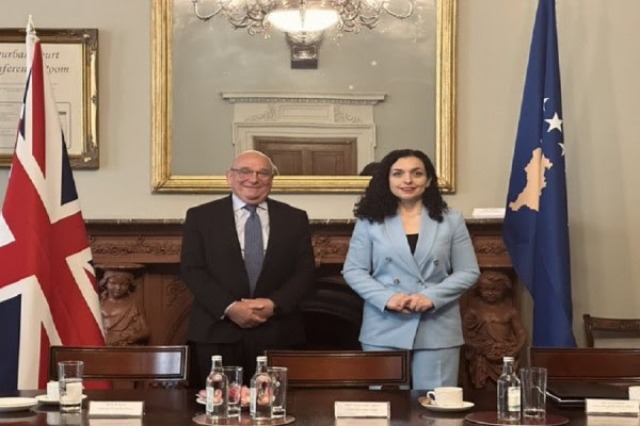 Osmani meets special envoy of Great Britain for the Western Balkans, Peach, focusing on dialogue process