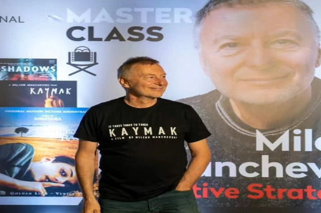 The masterclass of the director Manchevski at the Agimi Art Center