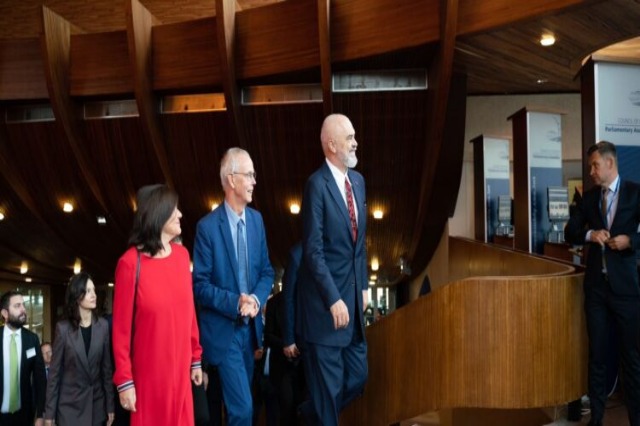Rama meets the President of the Parliamentary Assembly of the Council of Europe in Strasbourg