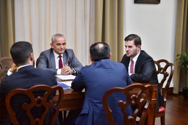 Gent Cakaj received in a meeting the deputy of the Municipality of Medvedja, Muharrem Salihu