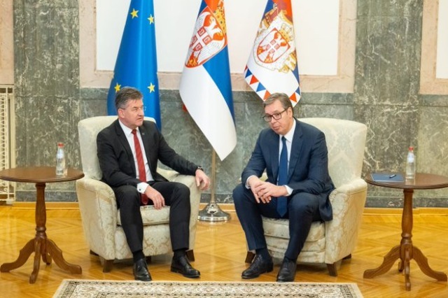 The envoy of the European Union for the Western Balkans, Miroslav Lajcak, started his visit to Belgrade today