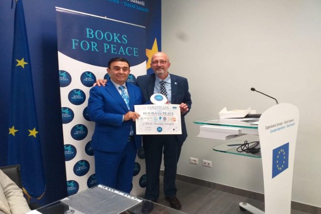 Anastas Angjeli honored with the “Books for Peace 2024” award for his contributions to the promotion of peace