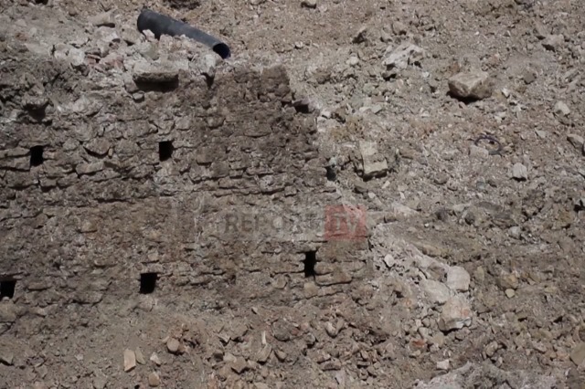 Medieval fortification walls are discovered in the square ‘Cerciz Topulli’ in Gjirokastra