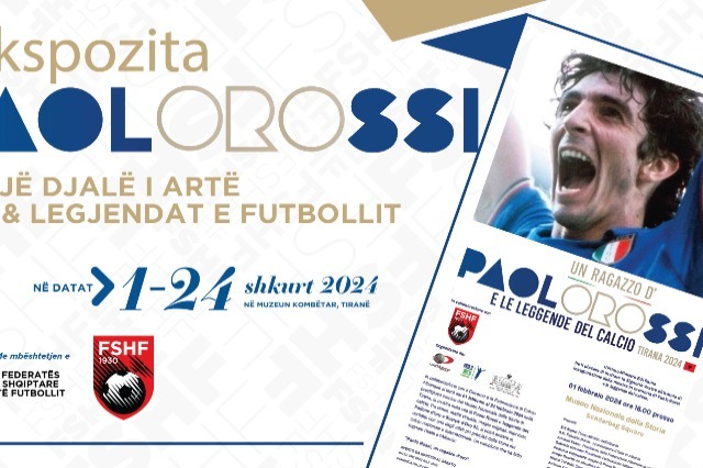 An exhibition about  Paolo Rossi, the Italian legend in Albania