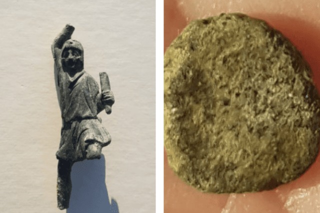 Statue of Alexander the Great, Justinian coin and other objects unearthed in Bylis