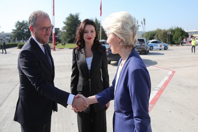 Berlin Process Summit, EC President Ursula von der Leyen arrives in Tirana