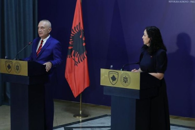 President of Kosovo Osmani press conference with President Ilir Meta