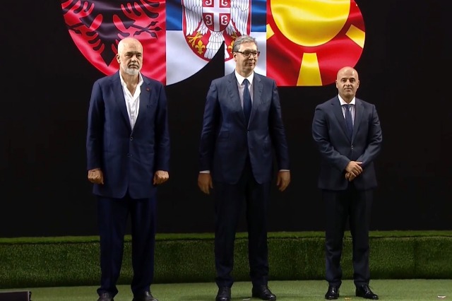 Rama meets Vucic and Kovacevski at the International Wine Fair in Italy,