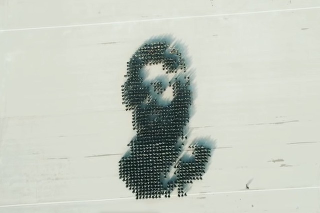 “The epic of the KLA”, 820 KSF soldiers make the portrait of the Legendary Commander Adem Jashari at the training ground