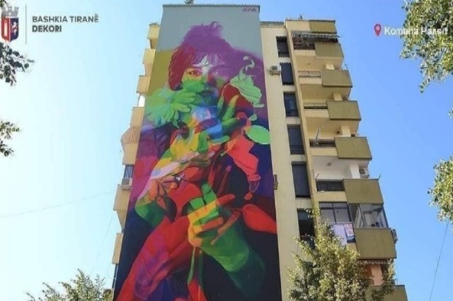 Two of the murals of Tirana are ranked among the 100 best in the world for 2021