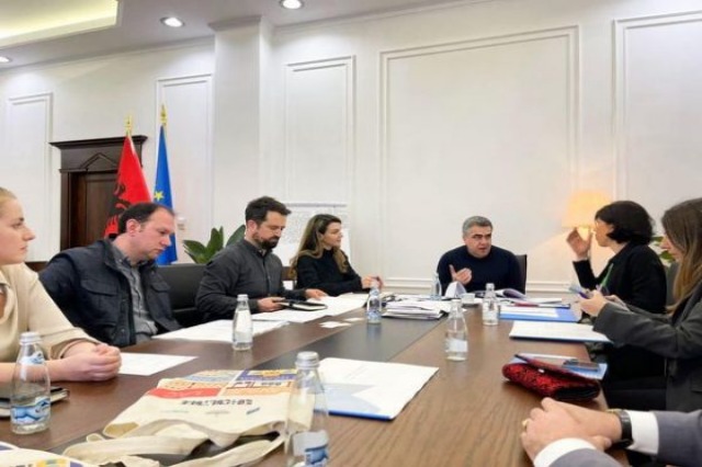 Minister Gonxhja meets the head of UNOPS in Albania